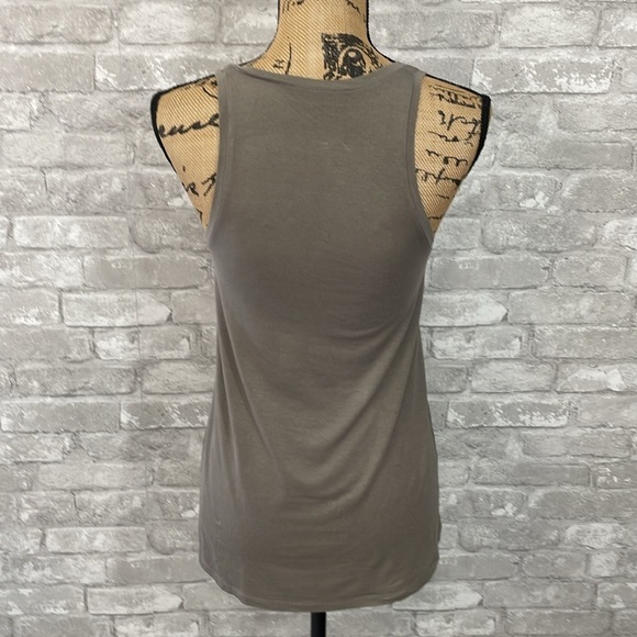 Vince Grey Racerback Tank Top - Picture 3 of 5